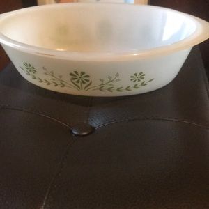 Vintage glass bake cook ware casserole dish small